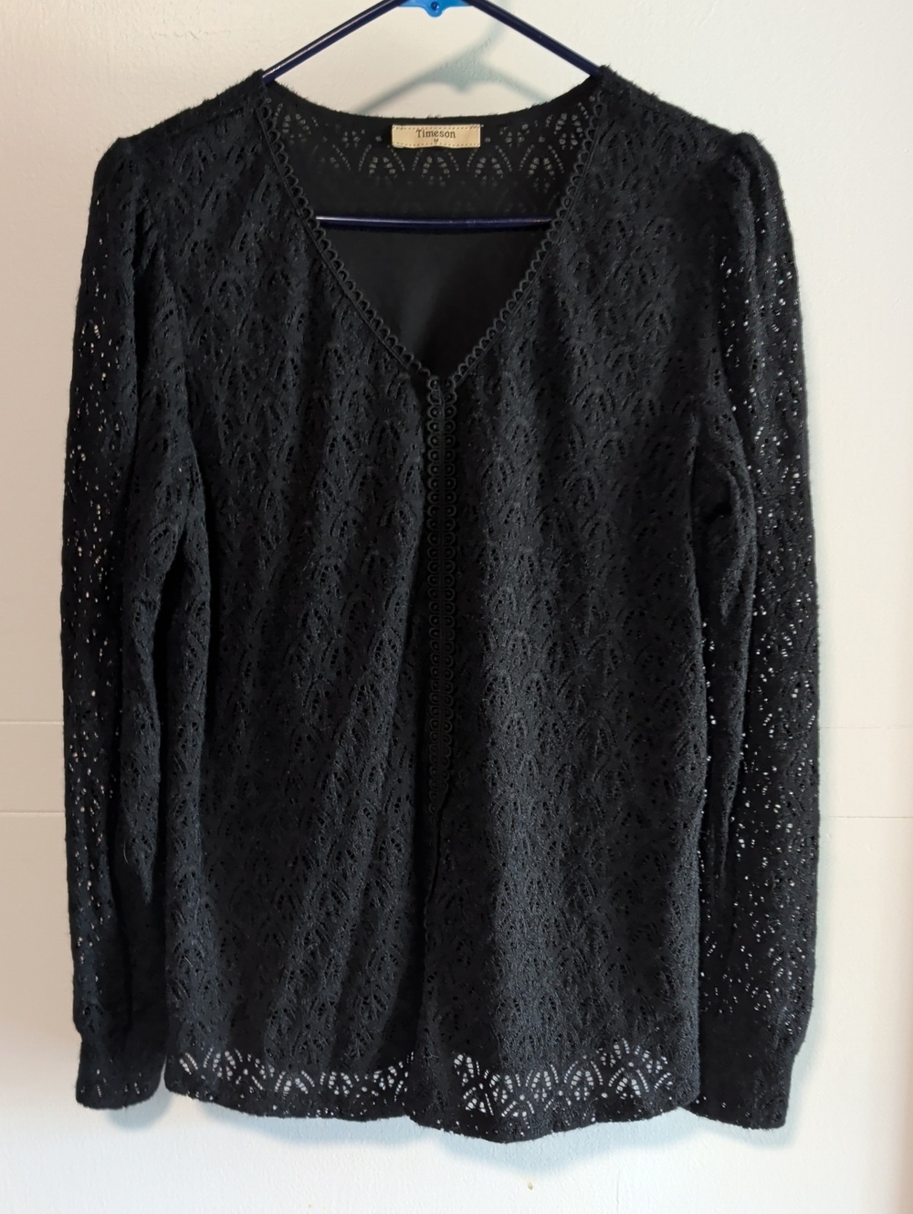 Timeson Lace V-Neck Long Sleeve